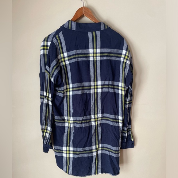 Vera Moda Noisy May Plaid Button Up Shirt Size Medium - Picture 2 of 8